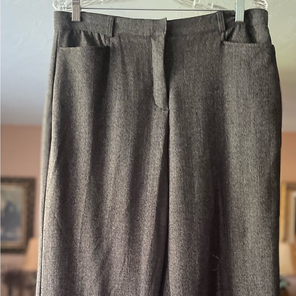 Lk New David Dart Charcoal Tweed Classic Slacks sz 12